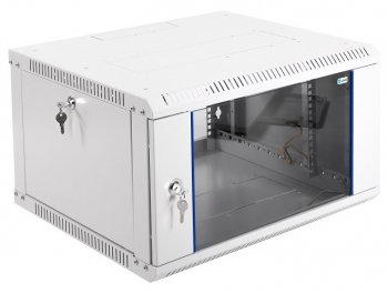 Шкаф коммутационный ЦМО ШРН-ЭКОНОМ (ШРН-Э-6.500-9005) настенный 6U 600x520мм пер.дв.стекл 75кг белый 470мм 14.94кг 180град. 342мм