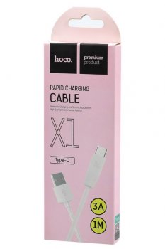 Кабель Hoco <X1 Type-C 1M White> USB 2.0 AM-->USB-C 1м