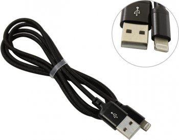 Кабель Hoco <X14 Lightning 1M Black> USB 2.0 AM-->Lightning 1м