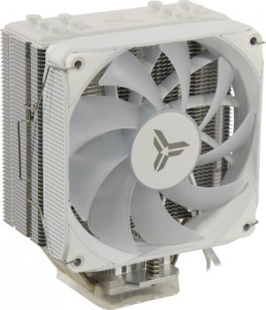 Вентилятор JONSBO <PISA A5 ARGB White> Cooler (4пин, 115X/1200/1700/AM4/AM5, 36.8дБ, 800-1850об/мин, Al+тепл.труб)