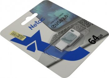 Накопитель USB Netac <NT03UA31N-064G-20BL> USB2.0 Flash Drive 64Gb (RTL)
