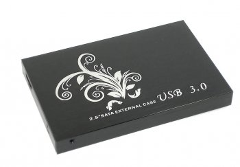Внешний бокс жесткого диска 2,5" алюминиевый USB 3.0 DM-2512 черный