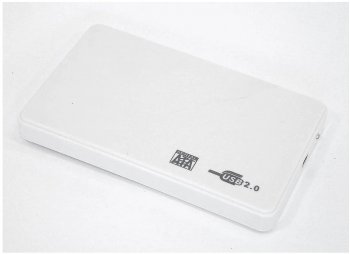 Внешний бокс жесткого диска 2,5" пластиковый USB 2.0 DM-2508 белый