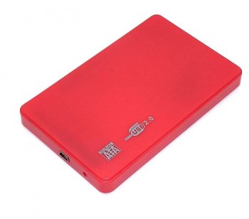Внешний бокс жесткого диска 2,5" пластиковый USB 2.0 DM-2508 красный