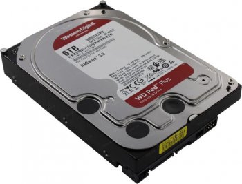 Жесткий диск 6 Тб SATA 6Гб/s Western Digital Red Plus <WD60EFPX> 3.5"