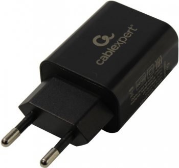 Зарядка USB-устройств Cablexpert <MP3A-PC-37> USB (Вх.AC100-240V,Вых. DC5V, 12W, 2xUSB, кабель USB-C)