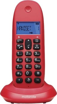 Радиотелефон Motorola C1001LB+ красный АОН