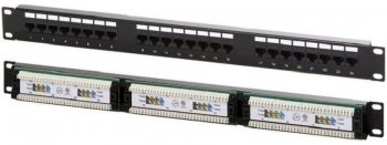 Патч-панель Lanmaster NM-PPU24C 19" 1U 24xRJ45 кат.5E UTP