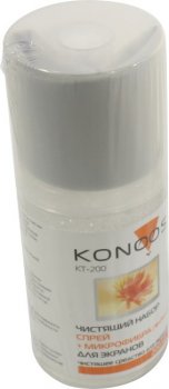 Чистящий комплект Konoos <KT-200> для экранов (спрей 200мл + салфетка)