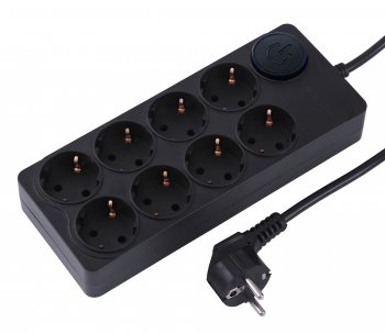 Сетевой фильтр Ippon BK-8-EU-3-16-B <Black> <3м> (8 розеток) <1804853>