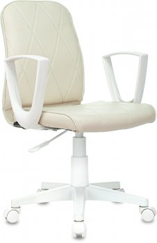 Кресло офисное Бюрократ CH-W327 слоновая кость OR-10 эко.кожа крестов. пластик пластик белый
