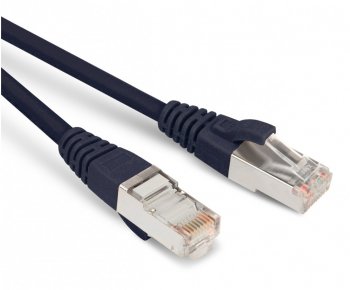 Кабель FTP Hyperline <PC-LPM-STP-RJ45-RJ45-C5e-5M-LSZH-BK> Patch Cord FTP кат.5e LSZH, 5м, чёрный