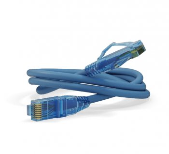 Кабель UTP Hyperline PC-LPM-UTP-RJ45-RJ45-C6-2M-LSZH-BL PC-LPM-UTP-RJ45-RJ45-C6-2M U/UTP не экранированный RJ-45 вил.-вилка RJ-45 кат.6 2м синий LSZH