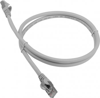 Кабель FTP Lanmaster LAN-PC45/S6A-1.5-GY FTP RJ-45 вил.-вилка RJ-45 кат.6A 1.5м серый LSZH (уп.:1шт)