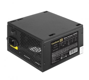 Блок питания 750W ExeGate 750PPE (ATX, APFC, КПД 80% (80 PLUS), 12cm fan, 20+4pin, 2x2x(4+4)pin, 4xP