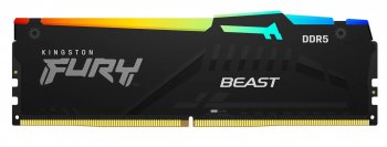 Оперативная память 16GB Kingston DDR5 5200 DIMM FURY Beast Black XMP Gaming Memory KF552C40BBA-16 Non-ECC, CL40, 1.25V, 1RX8 40-40-40 288-pin 16Gbit,