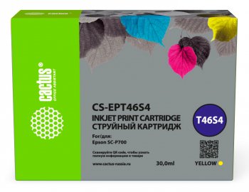 Картридж Cactus CS-EPT46S4 T46S4 желт.пигм. (30мл) для Epson SureColor SC-P700