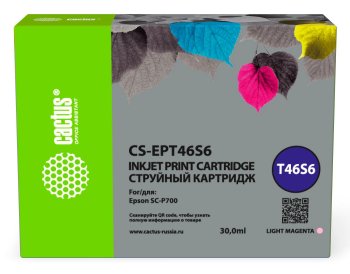 Картридж Cactus CS-EPT46S6 T46S6 фото пурпурный (30мл) для Epson SureColor SC-P700