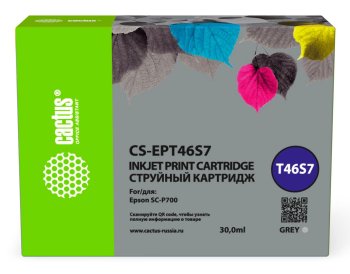 Картридж Cactus CS-EPT46S7 T46S7 сер.пигм. (30мл) для Epson SureColor SC-P700