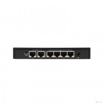 Коммутатор ORIGO OS1206P/60W/A1A неуправляемый PoE- 4x100Base-TX PoE+, 2x100Base-TX, PoE-бюджет 60 Вт, корпус металл