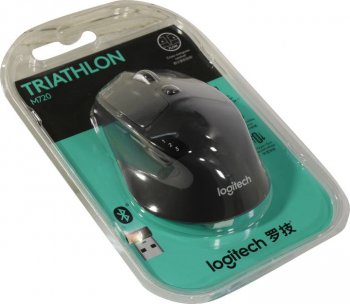 Мышь беспроводная Logitech M720 Triathlon Black Bluetooth Mouse <910-004794> (RTL) 7btn +Roll Bluetooth, беспр.