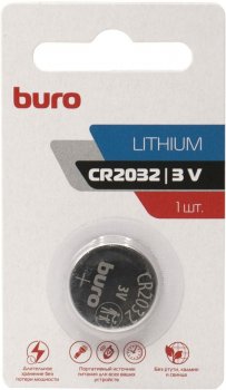 Батарейка Buro Lithium CR2032 (1шт) блистер
