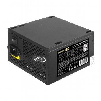 Блок питания 450W ExeGate 80 PLUS® 450PPH-LT-OEM (ATX, APFC, SC, КПД 82% (80 PLUS), 12cm fan, 24pin, (4+4)pin, PCIe, 5xSATA, 3xIDE, black, кабель 220V