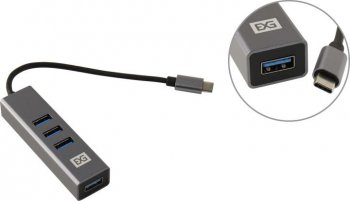 Концентратор USB Exegate DUB-4TC <EX293987RUS> 4-Port USB3.0 HUB, подкл. USB-C