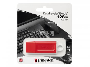 Накопитель USB 128Gb - Kingston DataTraveler Exodia Red KC-U2G128-7GR