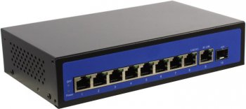 Коммутатор Orient <SWP-7508POE/SFP PS GE> (8UTP 1000Mbps PoE, 1Uplink, 1SFP)