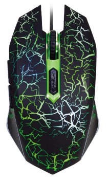 Мышь Оклик 896G черный оптическая (12800dpi) USB (6but)