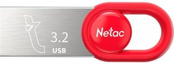 Накопитель USB Netac 64Gb UM2 NT03UM2N-064G-32RE USB3.2 серебристый/красный