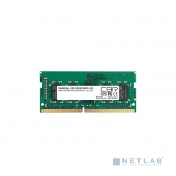 Оперативная память для ноутбуков CBR DDR3 SODIMM 4GB CD3-SS04G16M11-01 PC3-12800, 1600MHz, CL11, 1.35V