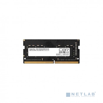 Оперативная память для ноутбуков CBR DDR4 SODIMM 4GB CD4-SS04G26M19-01 PC4-21300, 2666MHz, CL19, 1.2V