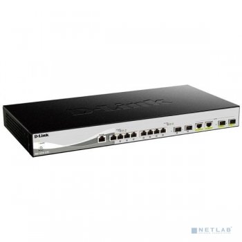 Коммутатор D-Link DXS-1210-12TC/B1A PROJ Настраиваемый L2+ с 8 портами 10GBase-T, 2 портами 10GBase-X SFP+ и 2 комбо-портами 10GBase-T/SFP+