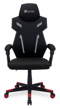 Кресло для геймера Оклик 111G черный/красный сиденье черный сетка/ткань с подголов. крестов. пластик черный