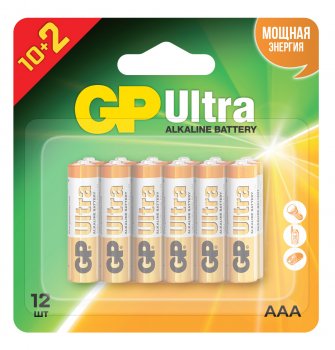 Батарейка GP Ultra 24AU-2CR12 AAA (12шт) блистер