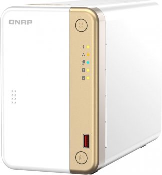 Сетевое хранилище NAS Qnap Original TS-262-4G 2-bay настольный Celeron N4505