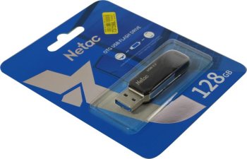 Накопитель USB Netac <NT03US11C-128G-32BK> USB3.2/USB-C Flash Drive 128Gb (RTL)2BK>