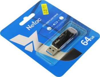 Накопитель USB Netac <NT03US11C-064G-32BK> USB3.2/USB-C Flash Drive 64Gb (RTL)