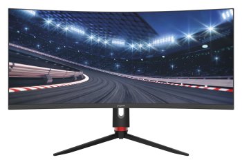 Монитор Digma 34" Overdrive 34A710Q черный VA LED 1ms 21:9 HDMI M/M матовая HAS Piv 450cd 178гр/178гр 3440x1440 165Hz G-Sync FreeSync DP 2K USB 7.1кг