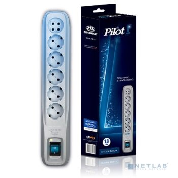 Сетевой фильтр ZIS L (GP) 1,8м {5 розеток + 1 в формате GP, до 7 потребителей} (арт. 171)