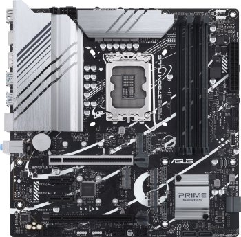 Материнская плата ASUS PRIME Z790M-PLUS Soc-1700 INTEL Z790 4xDDR5 mATX AC`97 8ch(7.1) GbLAN RAID+HDMI+DP