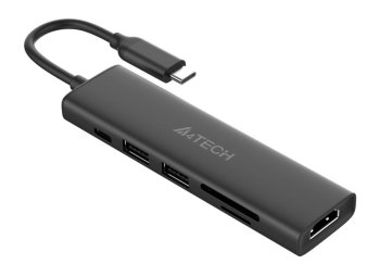 Концентратор USB A4Tech DST-60C 2порт. серый