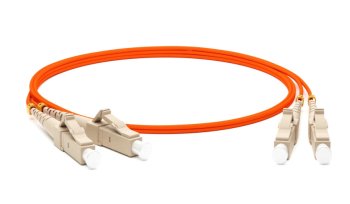 Кабель волоконно-оптический Hyperline <FC-D2-50-LC/PR-LC/PR-H-3M-LSZH-OR> Patch cord ВО, LC-LC, Duplex, MM 50/125 3м