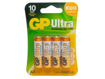 Батарейка AA - GP Ultra Alkaline 15А 15AU-CR4 Ultra 40/160 (4 штуки)