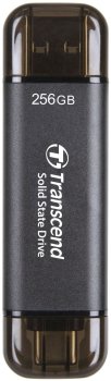 Внешний твердотельный накопитель (SSD) Transcend USB-C 256GB TS256GESD310C серый USB-A
