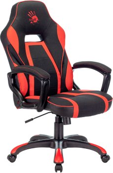 Кресло для геймера A4Tech Bloody GC-250 черный/красный эко.кожа/ткань крестов.