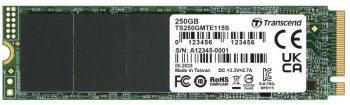 Твердотельный накопитель (SSD) Transcend PCIe 3.0 x4 250GB TS250GMTE115S 115S M.2 2280 0.2 DWPD