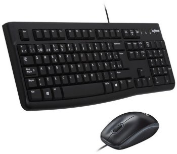 Комплект клавиатура + мышь Logitech MK120 клав:черный мышь:черный/серый USB (920-002562)